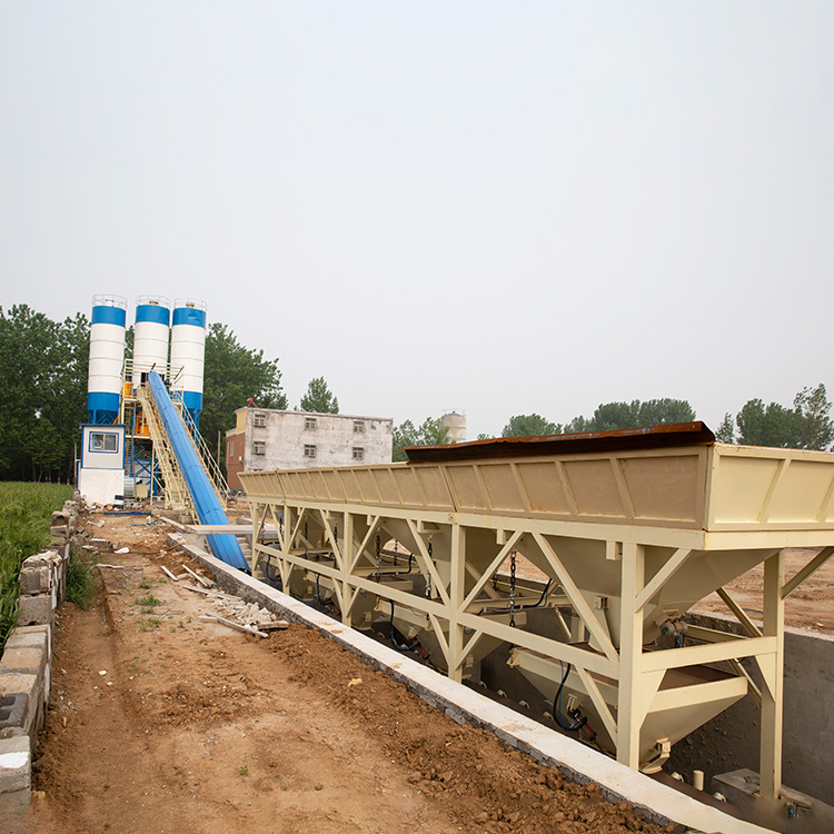 Jinshi Reliable Electric Concrete Mixing Plant Production Line Motor Engine Twin Shaft Mixer Centralized Control Durable Cement