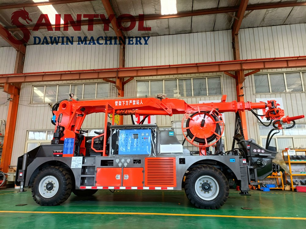 30m3 Per Hour Telescopic Boom Shotcrete Wet Concrete Shotcrete Pump with Robotic Placing Booms for Tunnel Construction