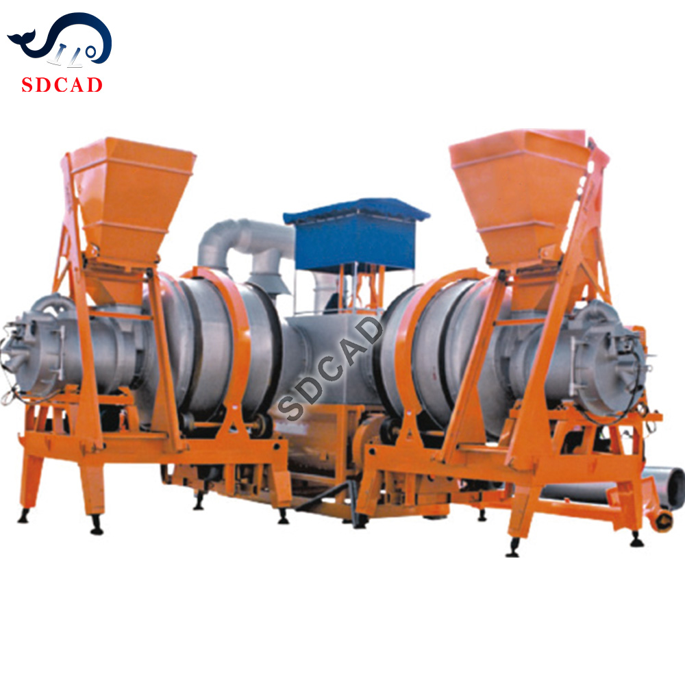 Small Mobile Asphalt Batching Plant Continuous Drum Mixer Hot Mix Asphalt Production Equipment Trailer Mounted Unit
