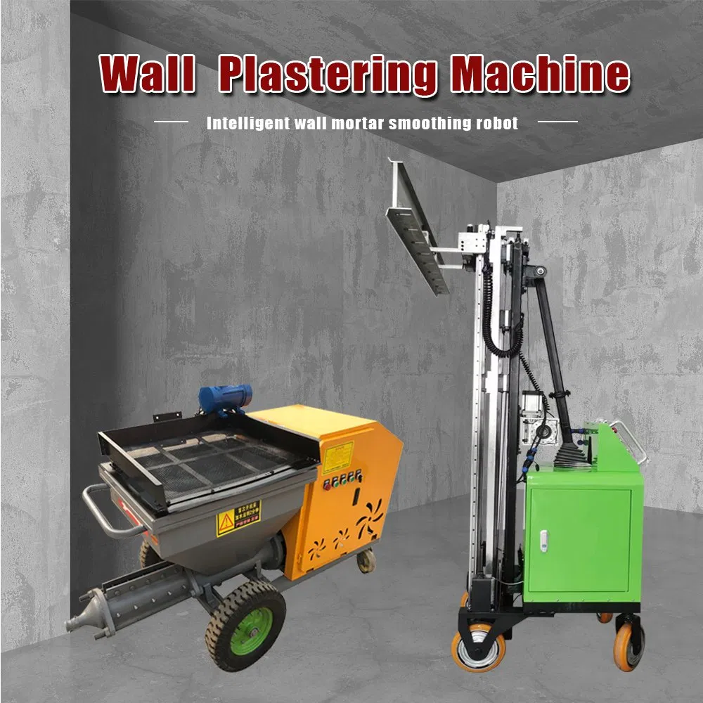 Wall Plastering Robot Construction Render Mortar Spray Equipment Cement Plastering Machine Wall Automatic Rendering Machine for Wall Building