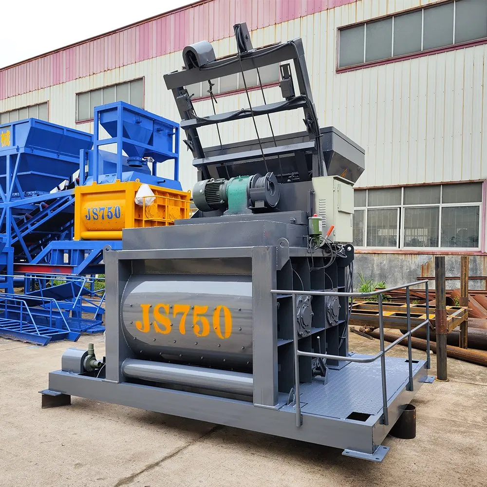 Construction Machinery Cement Mixer Batching Plant Js750 Portable Concrete Mixer