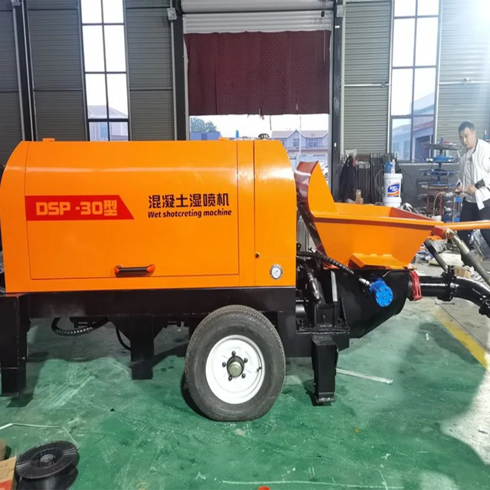Mobile Remote Control Stationary Portable Mobile Diesel Electric Hydraulic Trailer Mounted Mini Conveying Pumping Machine Cement Transfer Pump