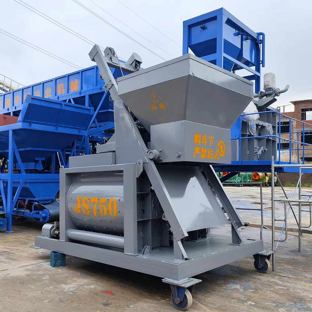 Construction Machinery Cement Mixer Batching Plant Js750 Portable Concrete Mixer