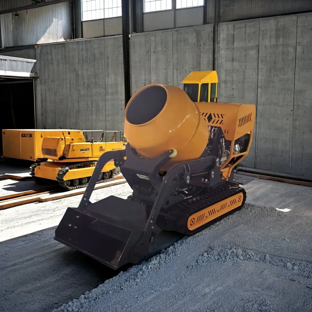 Dump Concrete Mixer Small Crawler Self-Loading Mixer