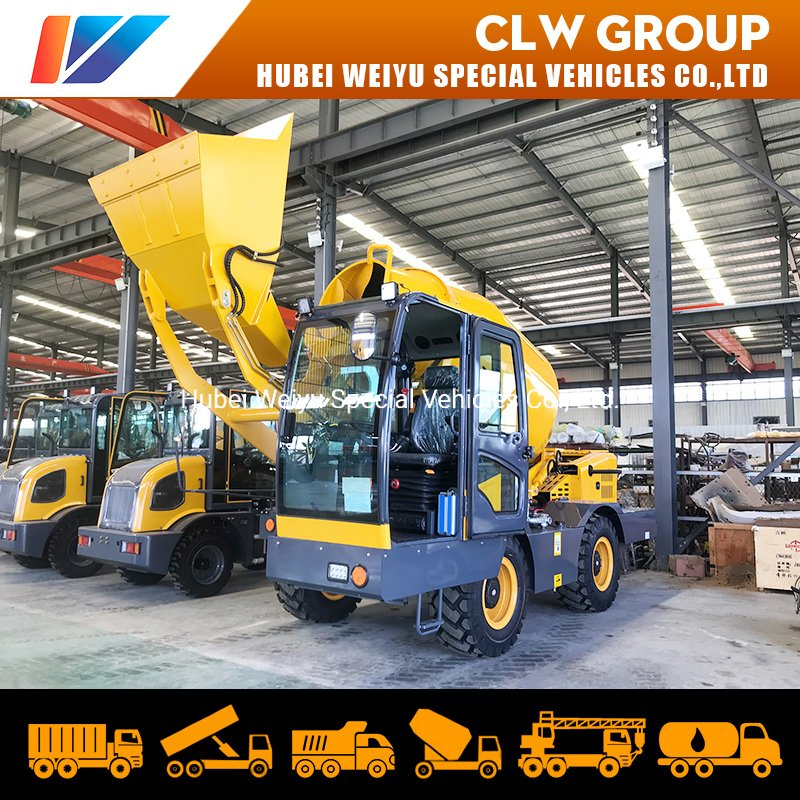 2.5cbm 2.5m3 Mobile Self Loading Concrete Mixer with 240 Degree Rotation Function Truck