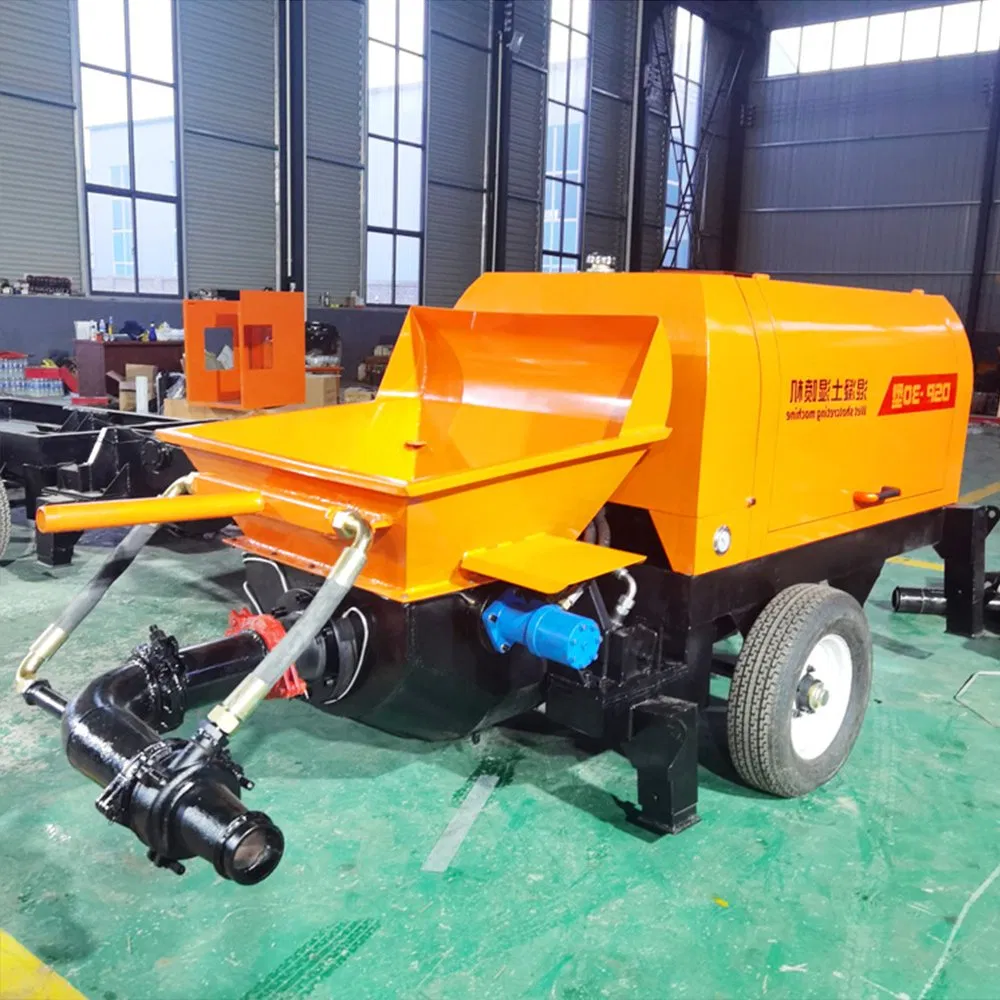 Mobile Remote Control Stationary Portable Mobile Diesel Electric Hydraulic Trailer Mounted Mini Conveying Pumping Machine Cement Transfer Pump