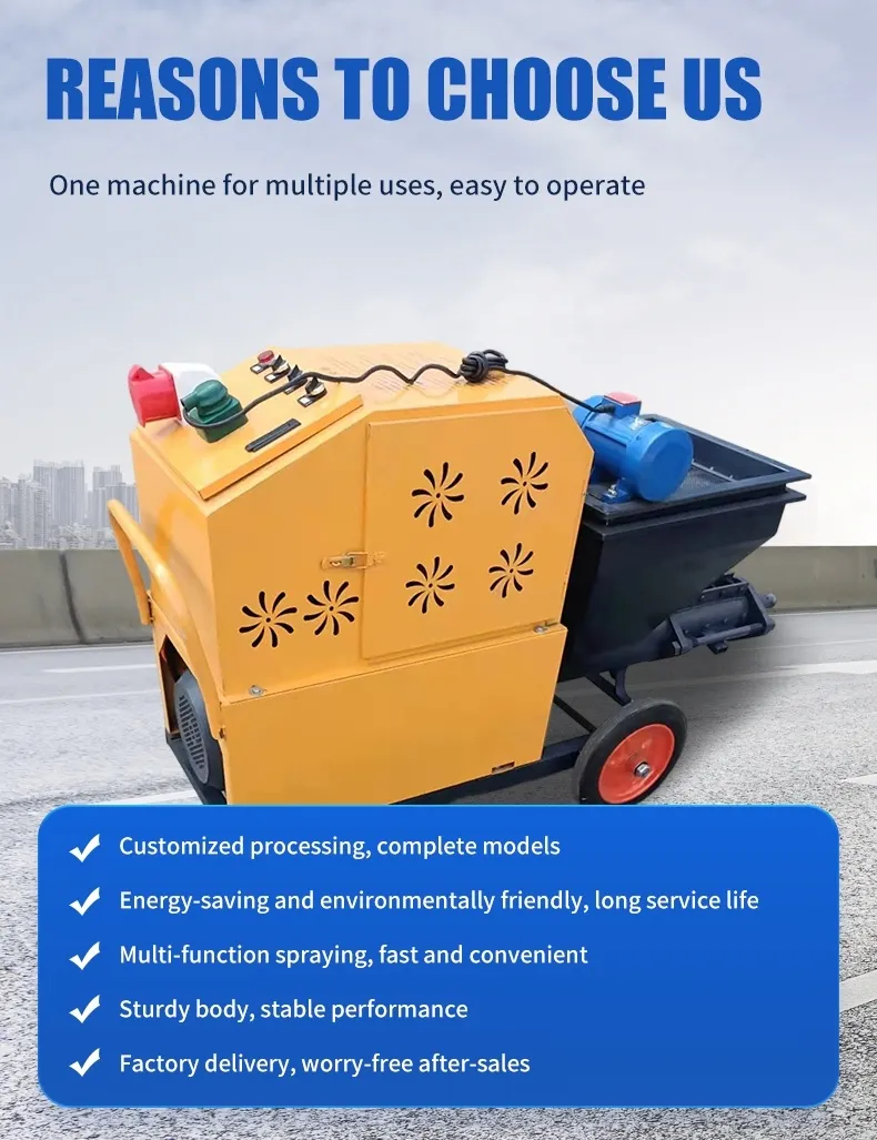 Electric Construction Concrete Shotcrete Wall Plastering Rendering Stucco Mortar Spray Machine