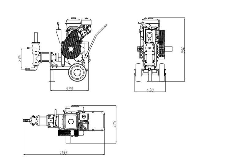 Piston type small gasoline engine cement grouting pump for sale