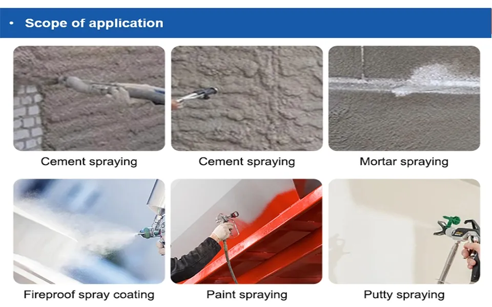 Automatic Cement Spray Plastering Machine Application Site