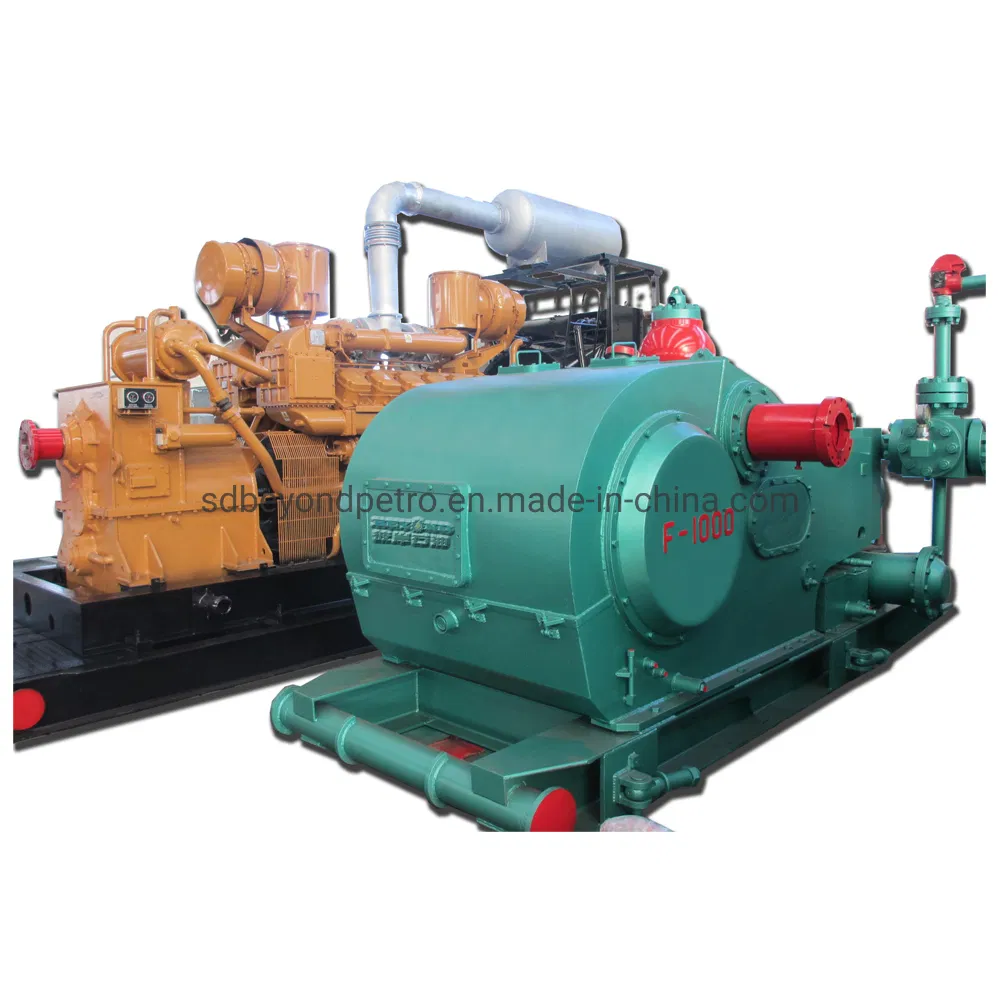 F800 F1200 Horizontal Double Cylinder Reciprocating Double Acting Piston Grouting Mud Pump