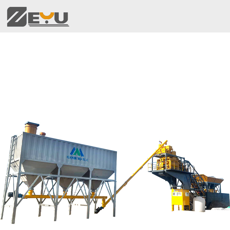 2024 Small Mobile Concrete Mixing Plant YHZS25YHZS35 PLC-controlled Full-automatic Production Line with Free Foundation