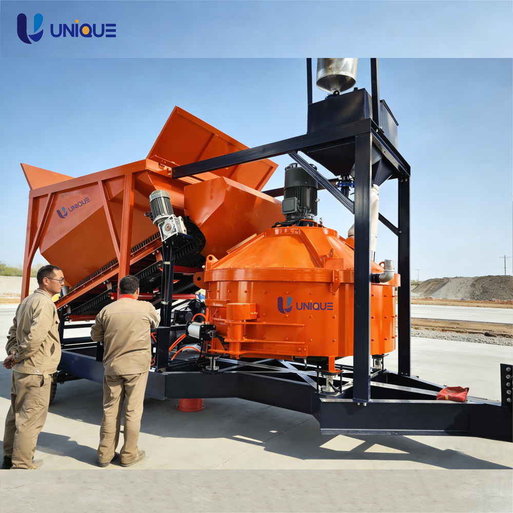 Ghana Concrete Batching Plant Mini Mobile Concrete Mixing Plant for Sale