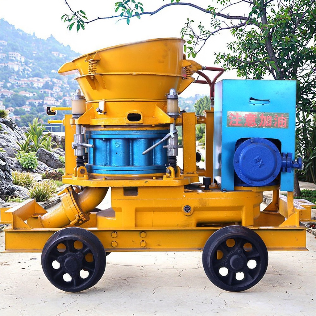 Multi-Functional Dry Mix Shotcrete Machine Engine for Swimming Pool Construction Rock Scaling High Efficiency Uniform Spraying