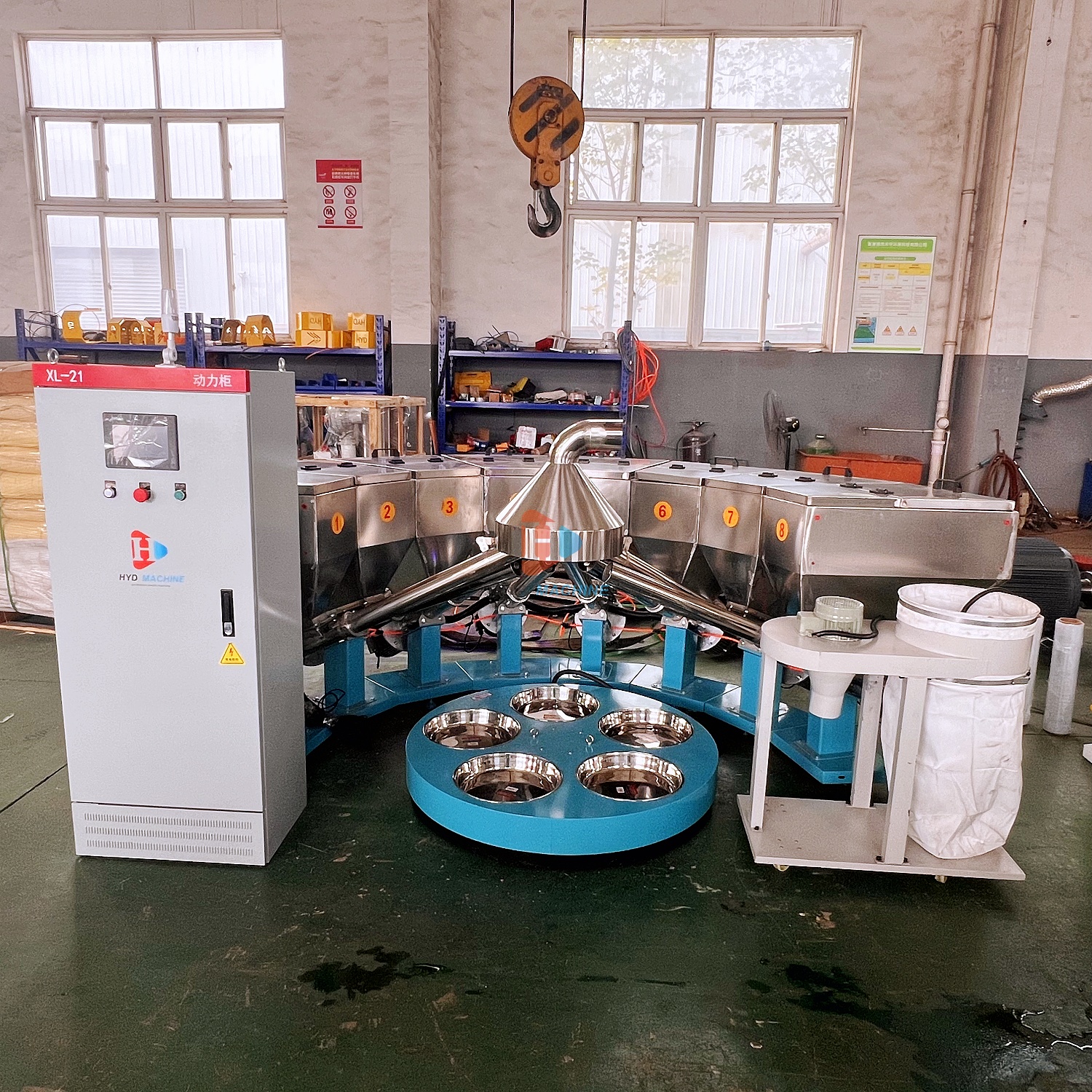 Spices Condiment Powder Additives Batching Dosing Weighing Mixing System with Coating Pump Gearbox 150L Capacity SUS304 Material