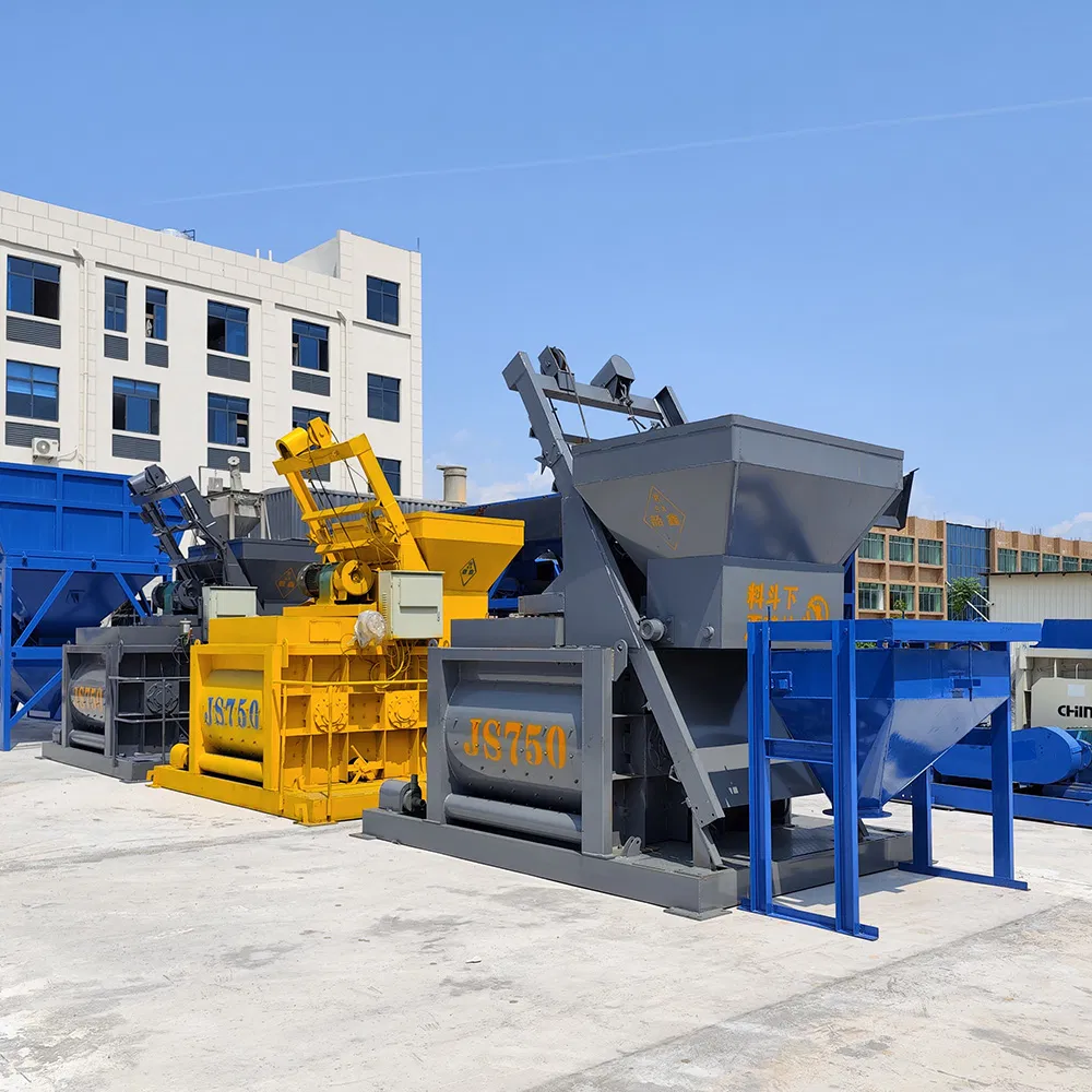 Construction Machinery Cement Mixer Batching Plant Js750 Portable Concrete Mixer