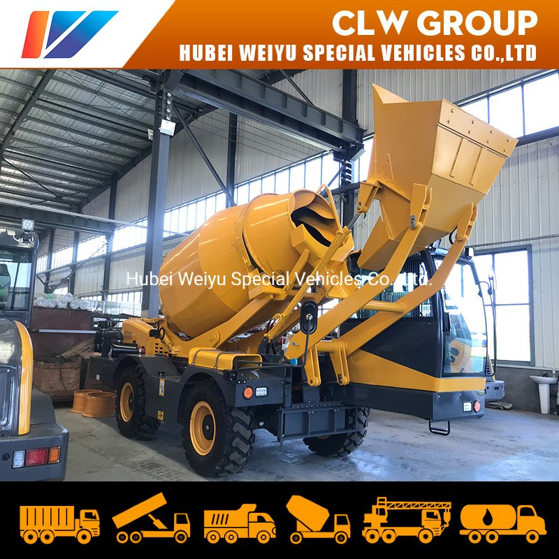 2.5cbm 2.5m3 Mobile Self Loading Concrete Mixer with 240 Degree Rotation Function Truck
