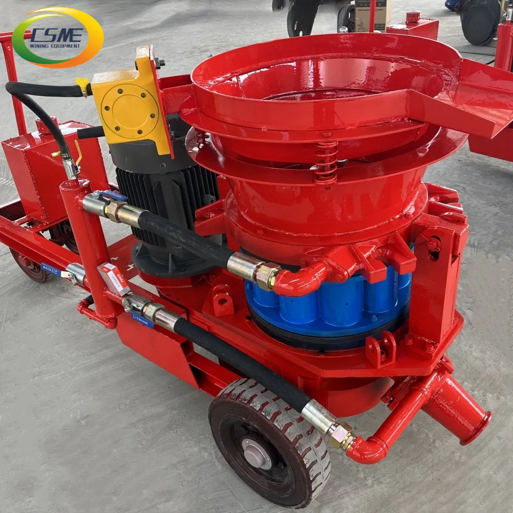 Small Dry Mix Shotcrete Machine Tunnel Construction Wet Shotcrete Truck Spraying Plastering Machine