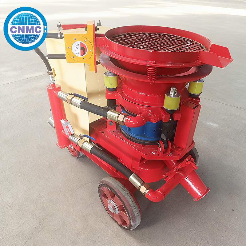 PZ-6 Mortar Spraying Dry Mix Shotcrete Machine Concrete Spray Equipment with 6kw Motor Short Turning Radius-cnmc Brand