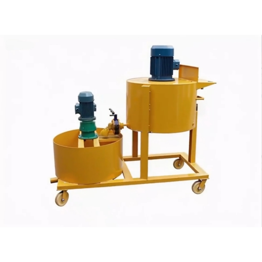 Continuous Electric Cement Grout Injection Pump Prestressed Concrete High Speed Mixer