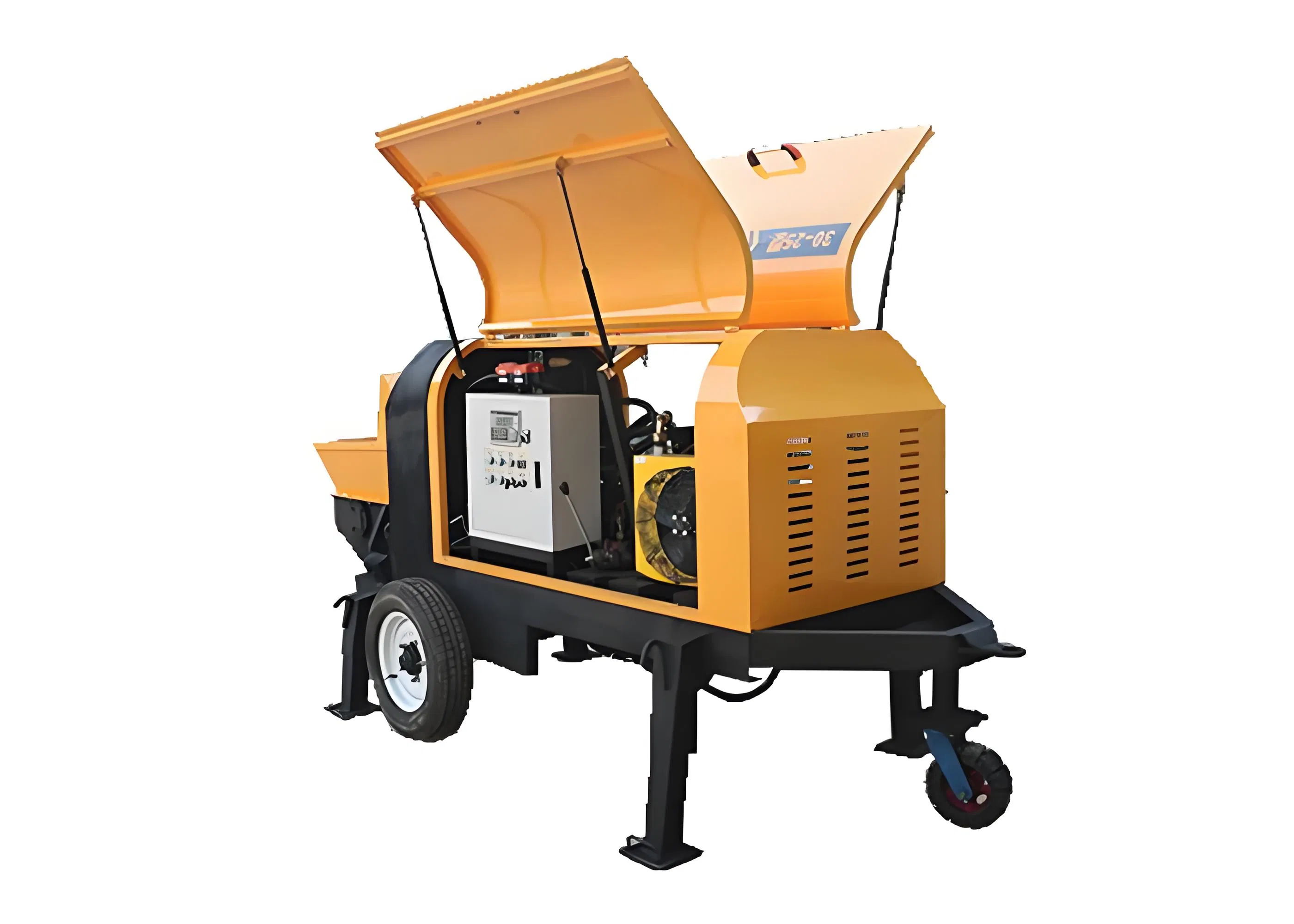 New Type of Concrete Pump Truck for Pouring Cement, Mobile Mortar Spraying, Small Grouting, Electric Spraying Concrete, New Type of Concrete Pump.