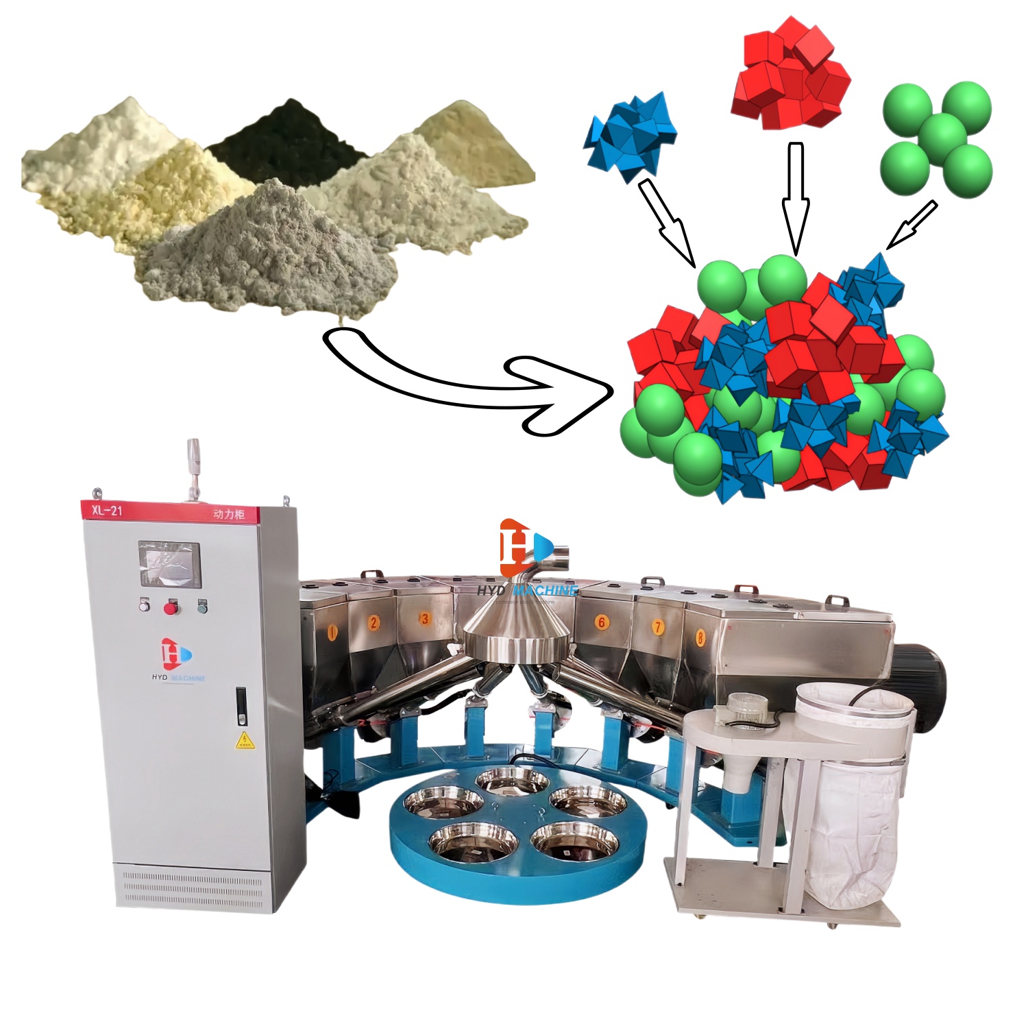 Spices Condiment Powder Additives Batching Dosing Weighing Mixing System with Coating Pump Gearbox 150L Capacity SUS304 Material