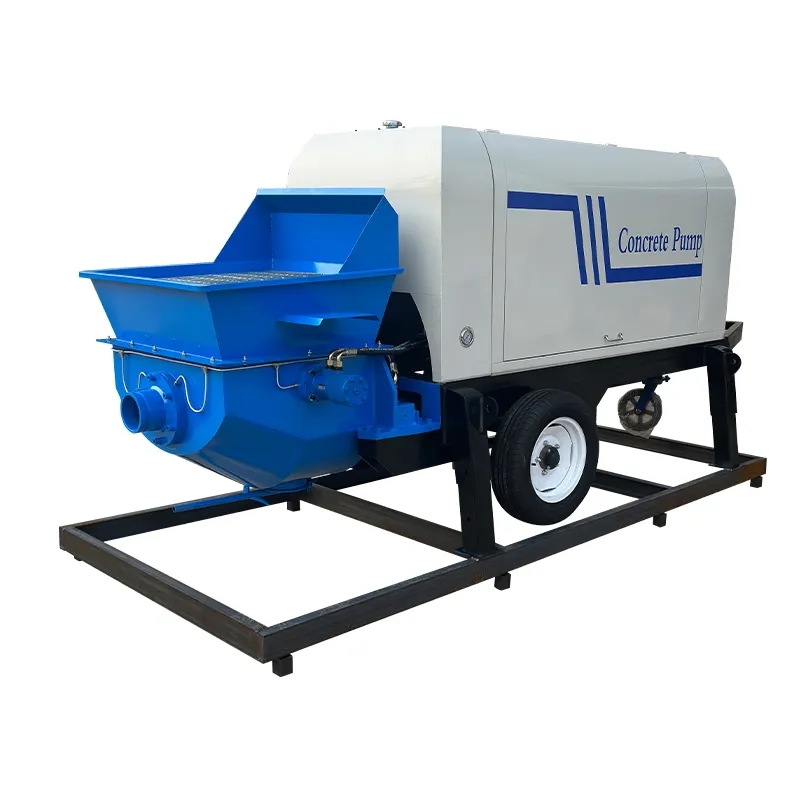 Cement Mortar Spraying Pumping Grouting Machine Hydraulic Double Piston Mortar Plastering Pump