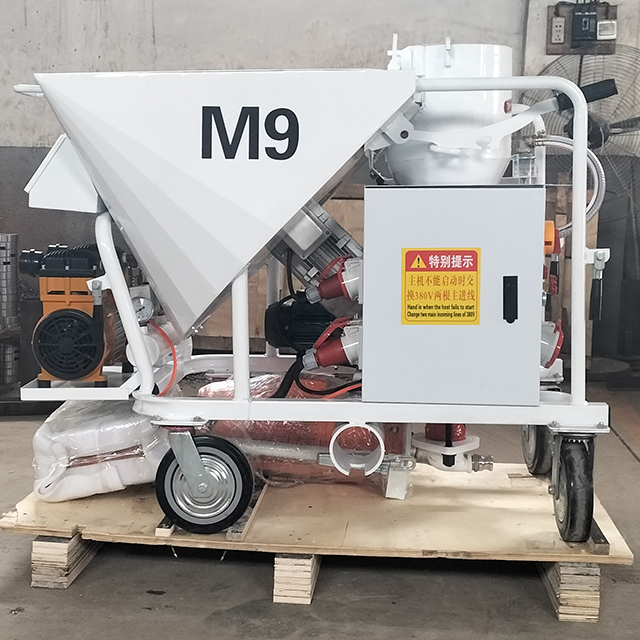 Cement Sand Self Propelled Boom Sprayer Shotcrete Dry Mixed Mortar Putty Spraying Machine
