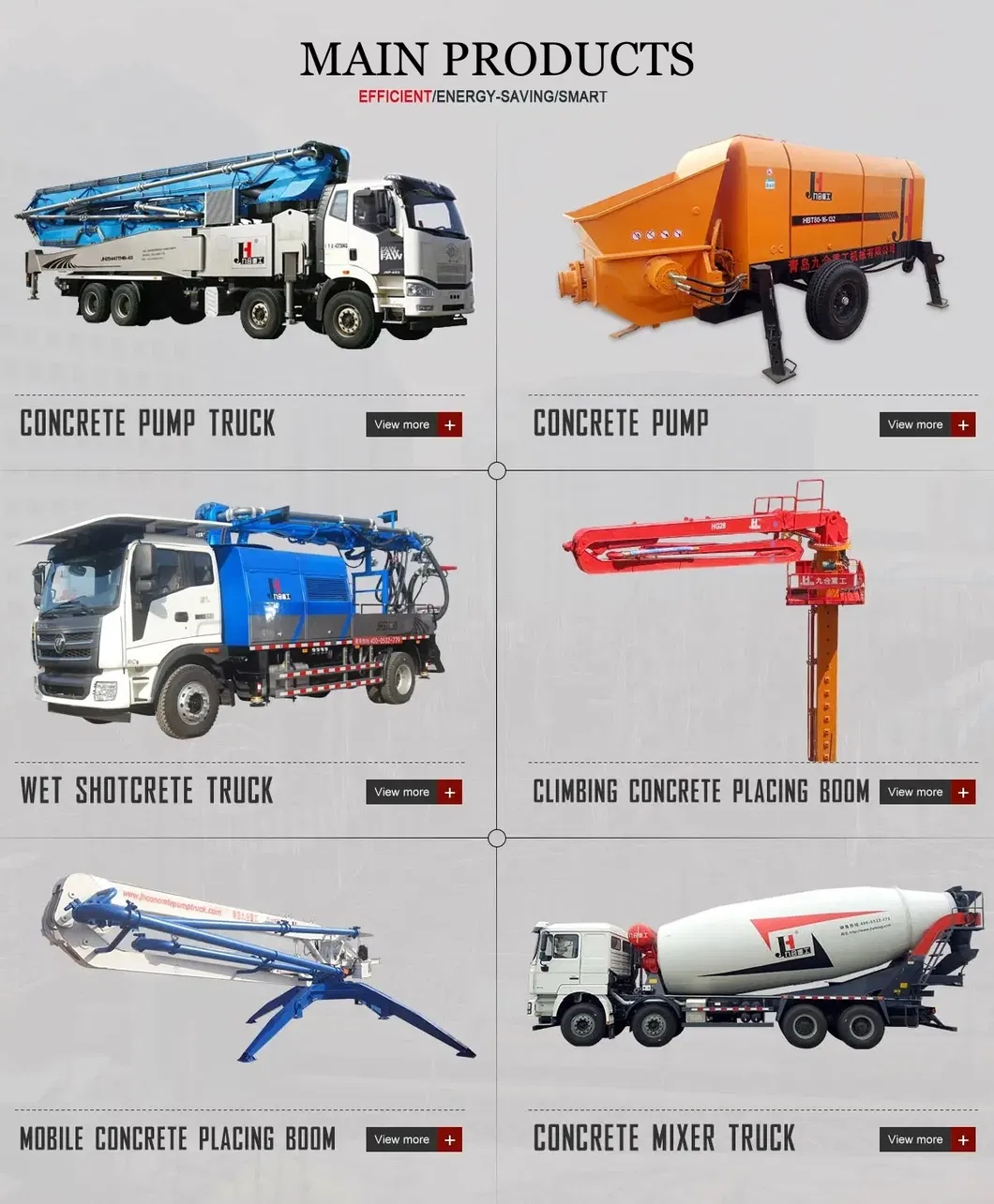 Main Products Range