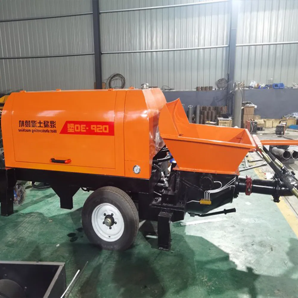 Small Remote Control Stationary Portable Mobile Diesel Electric Hydraulic Trailer Mounted Mini Conveying Pumping Machine Cement Transfer Pump