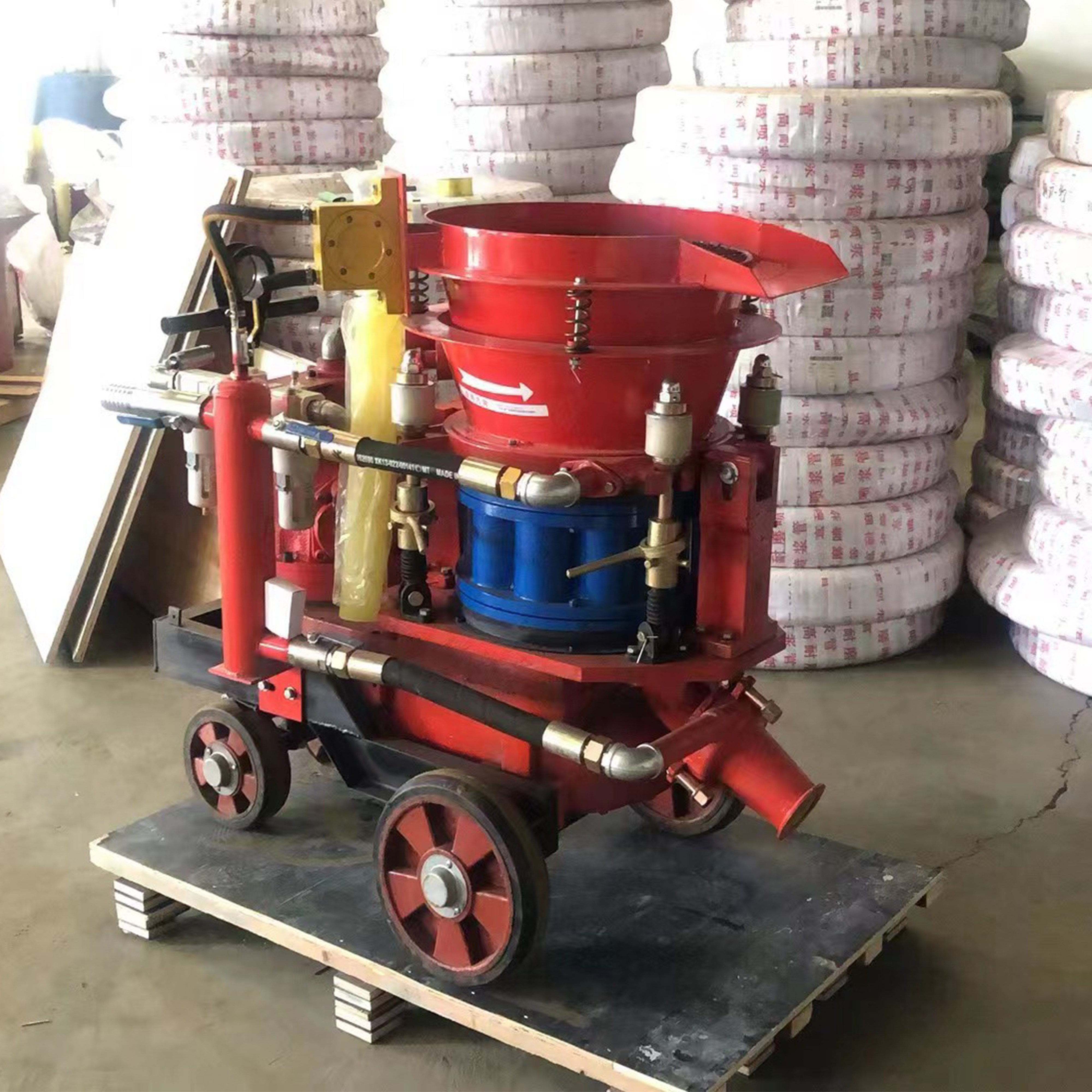 Full Pneumatic Shotcrete Machine, Suitable for Dry or Wet Shotcrete.