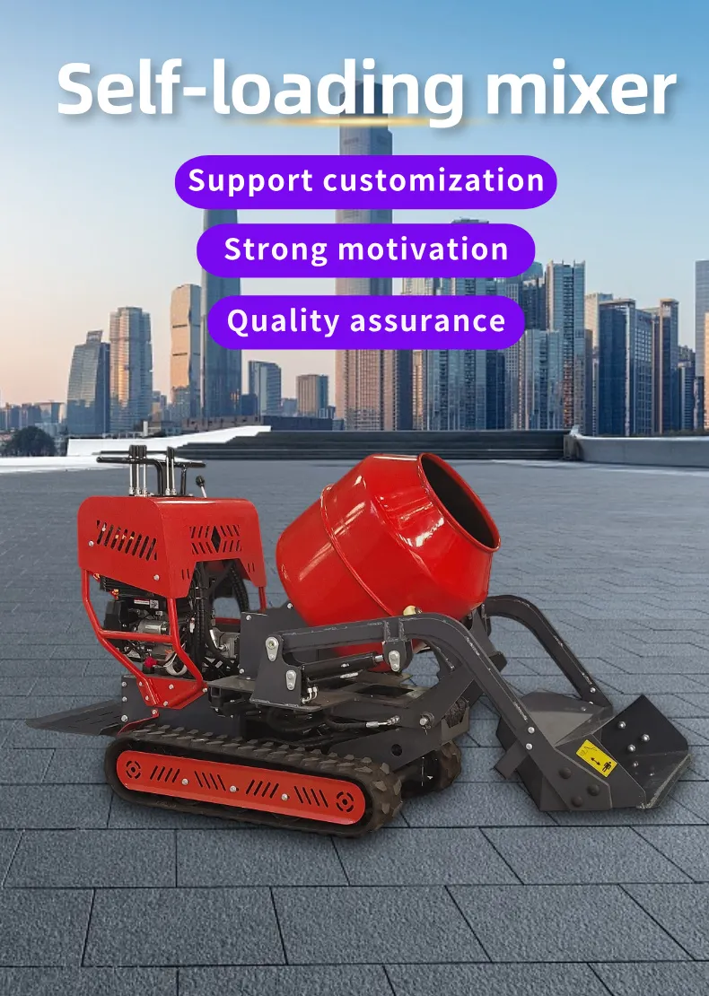 Dump Concrete Mixer Small Crawler Self-Loading Mixer