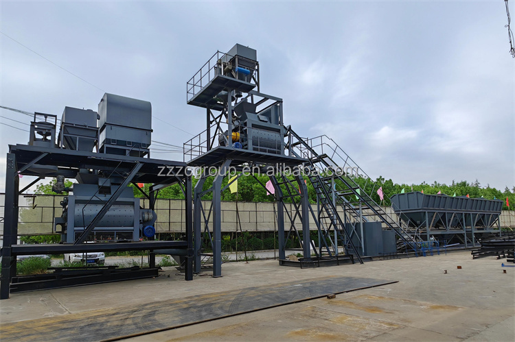 Large Capacity 60m3/h High Efficiency Electric Powered Concrete Mixing Plant Production Line with Motor &amp; Engine
