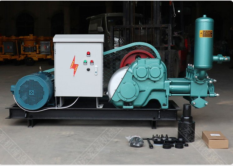 Horizontal Piston Three-Cylinder Mud Pump Reciprocating Single-Acting Concrete Grouting Machine Mortar Three-Cylinder Grouting Machine