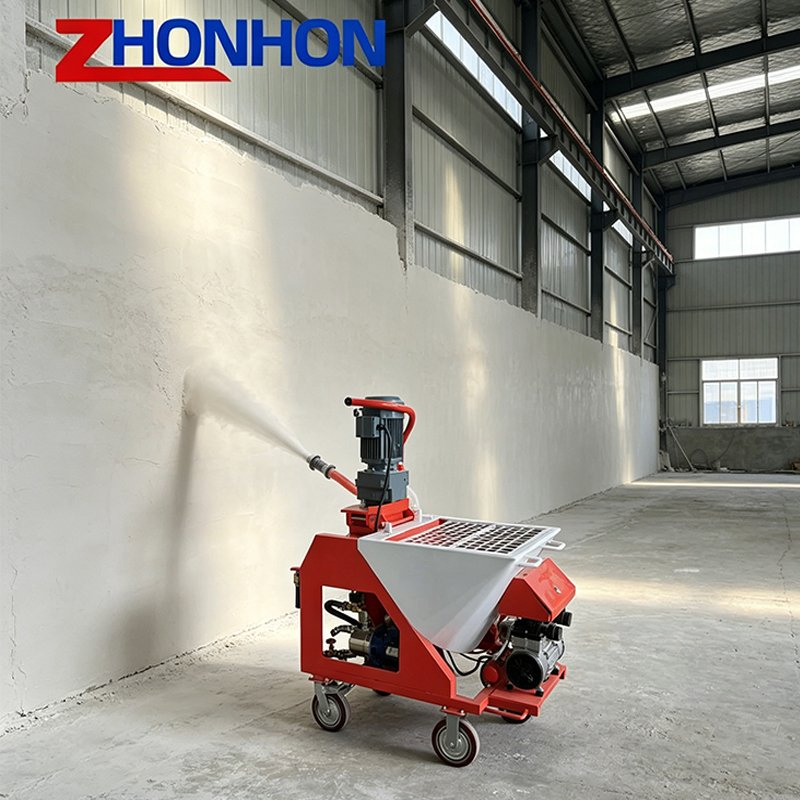 Diesel Powered Cement Mortar Mixer K6 K5 Wall Gypsum Spray Plastering Machine