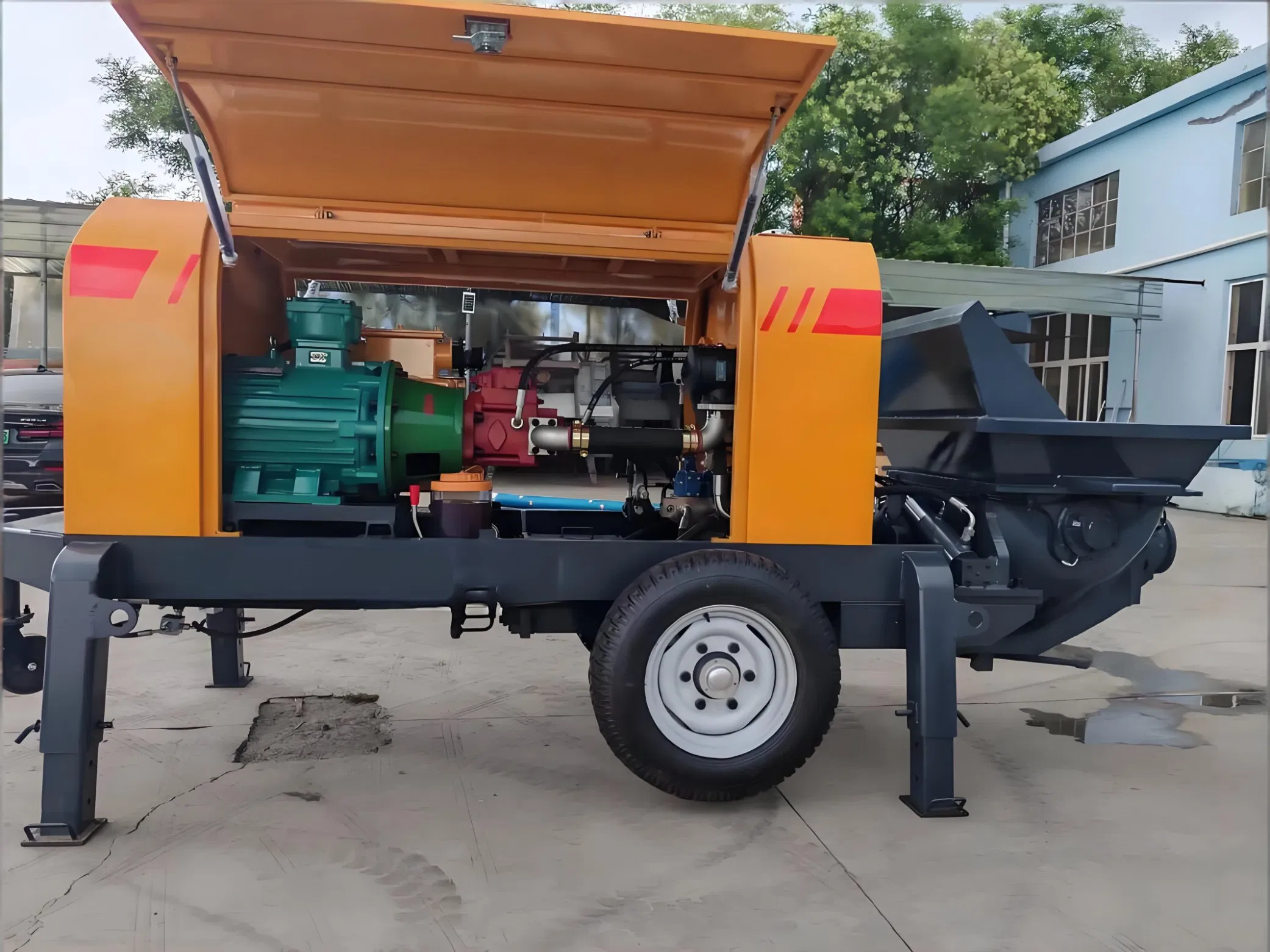 Small Electric Fine Aggregate Mortar Structural Column Pump, Mortar and Aggregate Screw Conveyor Pump, Concrete Pump
