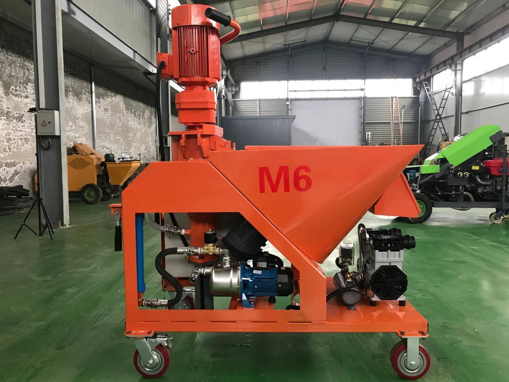 High Quality Automatic Wall Cement Mortar Spraying Mixer Wall Plastering Spray Plaster Machines M6 M9