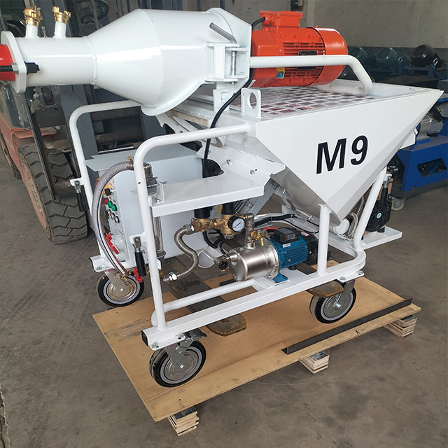 Cement Sand Self Propelled Boom Sprayer Shotcrete Dry Mixed Mortar Putty Spraying Machine