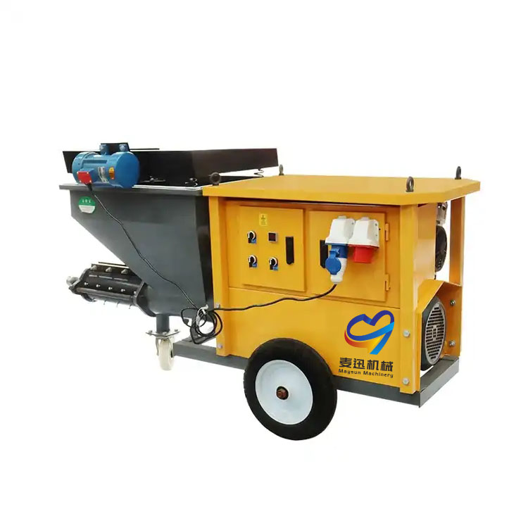 Mini Automatic Diesel Rendering Wall Cement Plastering Smoothing Machines Mortar Sprayer Gun Mortar Spray Machine