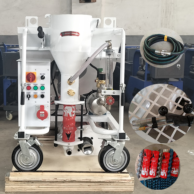 Cement Sand Self Propelled Boom Sprayer Shotcrete Dry Mixed Mortar Putty Spraying Machine