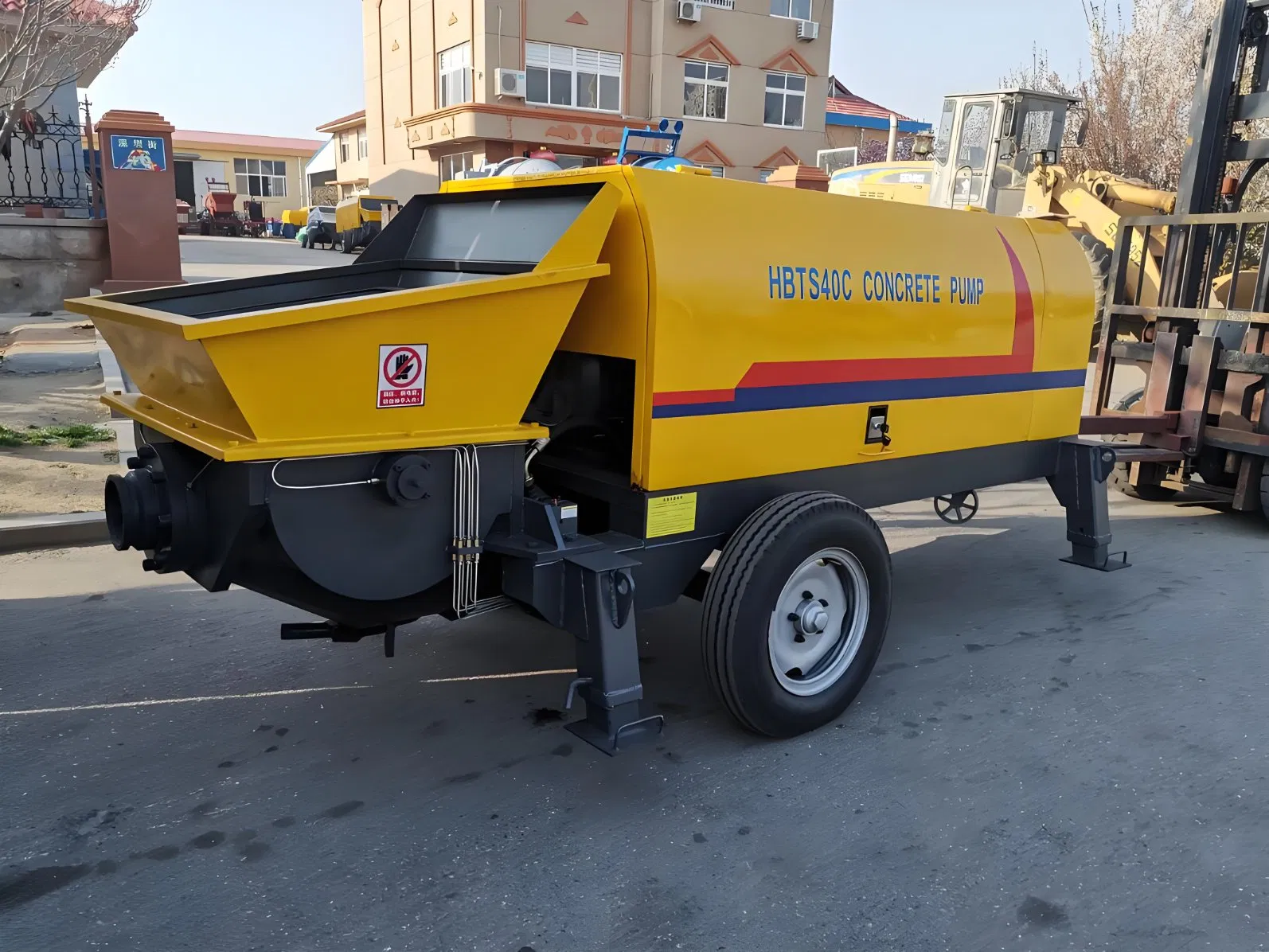 Concrete Pump Spraying Machine for Conveying Construction Pumps, Mobile Portable Grouting Hydraulic Concrete Pouring Pump