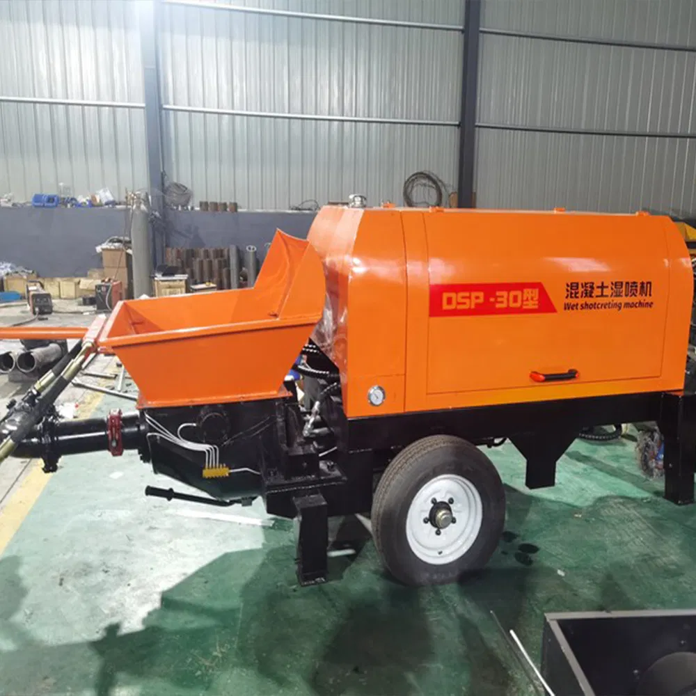 Small Remote Control Stationary Portable Mobile Diesel Electric Hydraulic Trailer Mounted Mini Conveying Pumping Machine Cement Transfer Pump