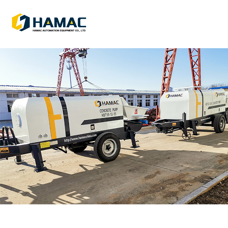 Dhbt50 Screw Type Small Portable Mortar Grouting Pump Small Diesel Tower Portable Remote Control for Concrete Pump for Paving