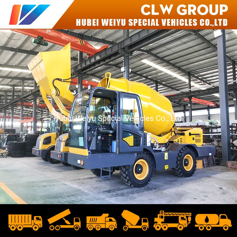 2.5cbm 2.5m3 Mobile Self Loading Concrete Mixer with 240 Degree Rotation Function Truck