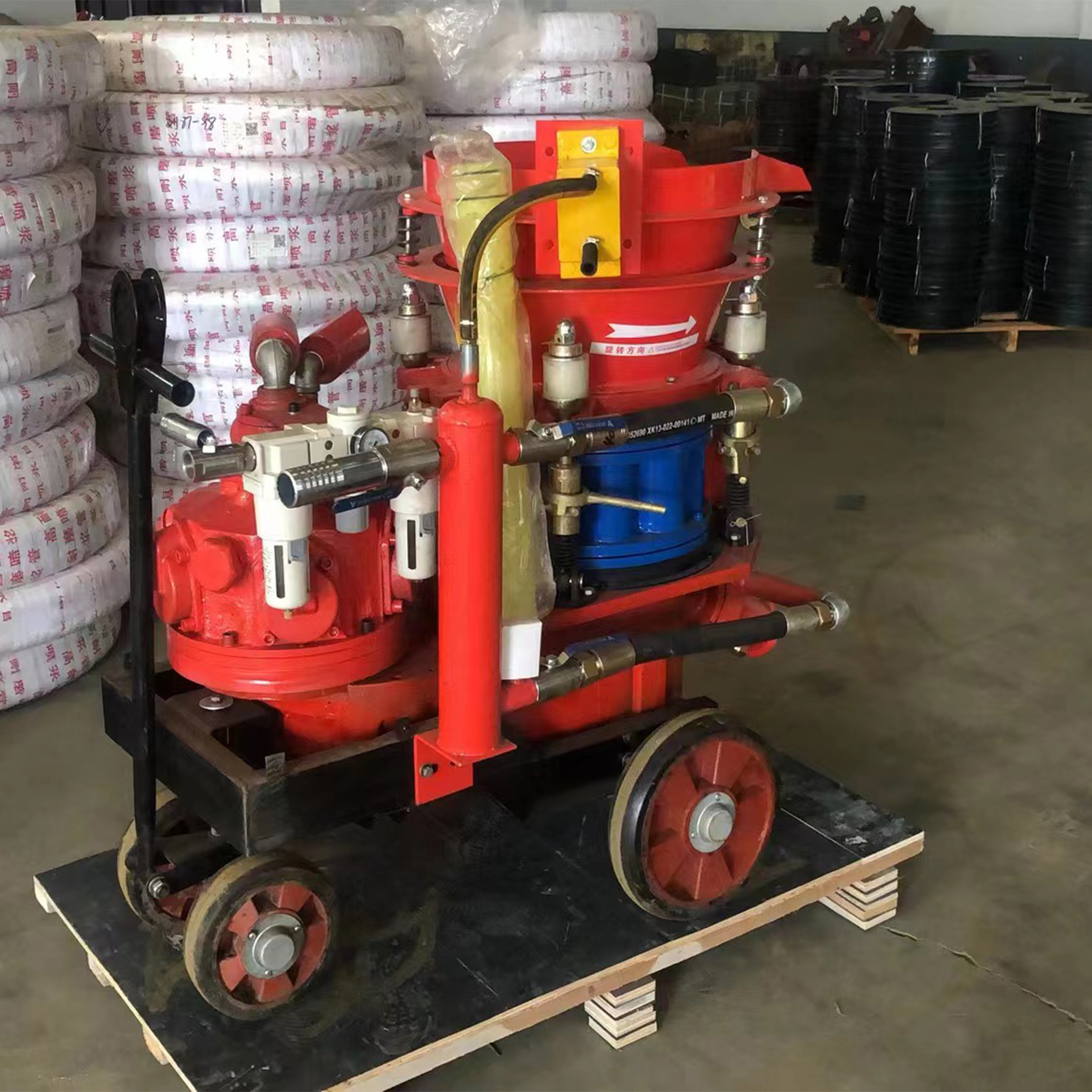 Full Pneumatic Shotcrete Machine, Suitable for Dry or Wet Shotcrete.