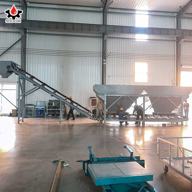 SDDOM CE ISO Engineering Construction Small Concrete Mixing Batching Plant Dry Mix Mortar Plant with 100 Ton Cement Silo