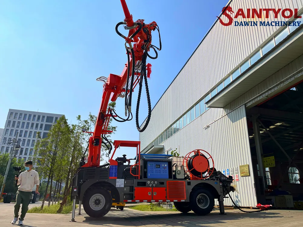 30m3 Per Hour Telescopic Boom Shotcrete Wet Concrete Shotcrete Pump with Robotic Placing Booms for Tunnel Construction