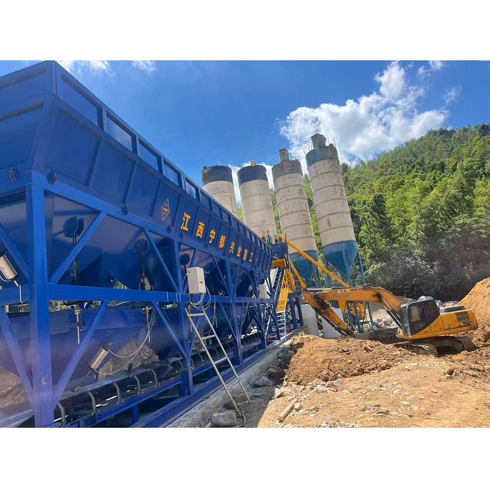 2026 New Concrete Mixing Plant Aggregate Bins Batching Machine Electric Concrete Mixer