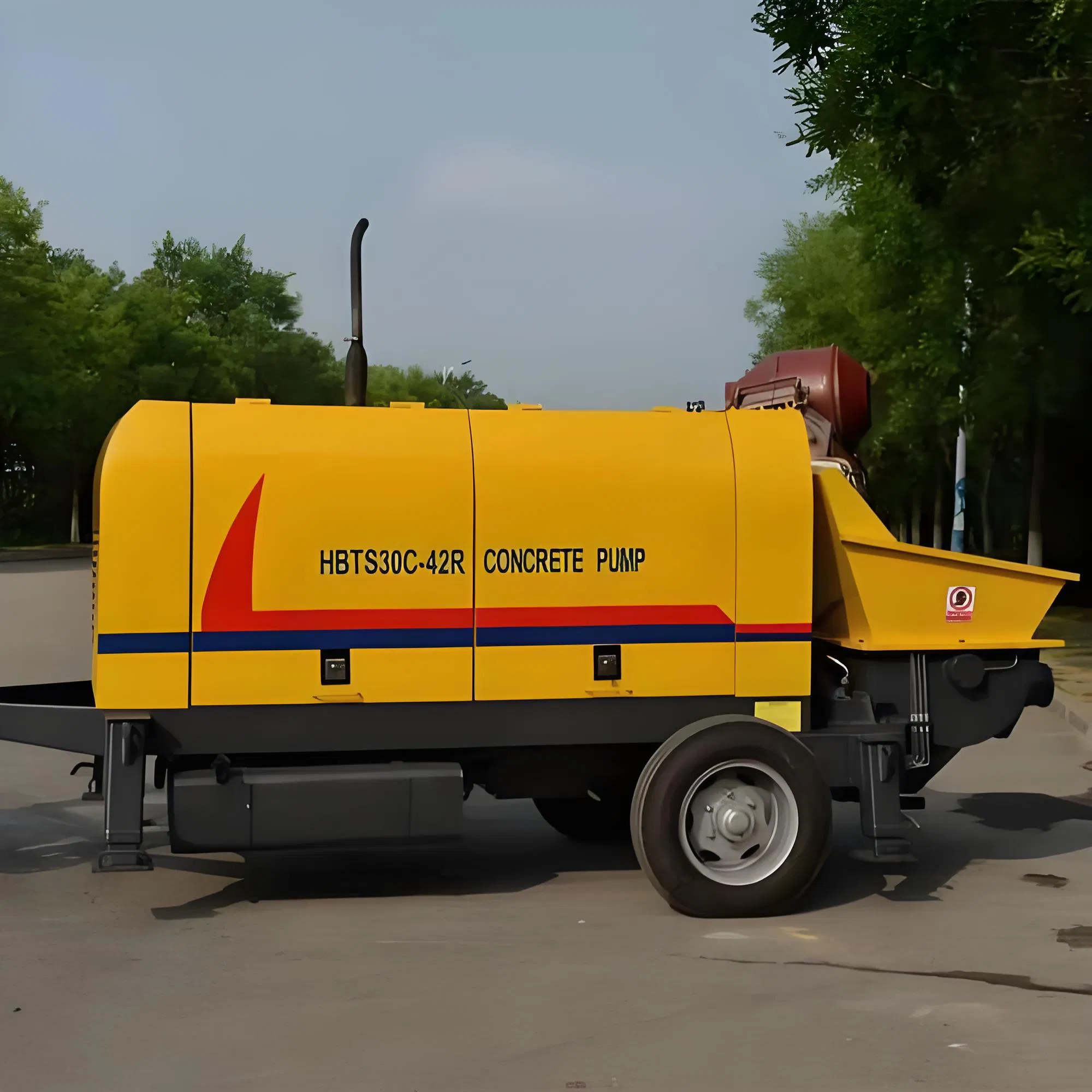 Concrete Pump Spraying Machine for Conveying Construction Pumps, Mobile Portable Grouting Hydraulic Concrete Pouring Pump