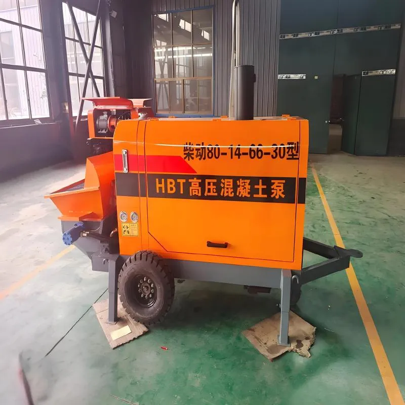 Concrete Pump Plastering Spraying Concrete Mixer Trailer Mounted Transfer
