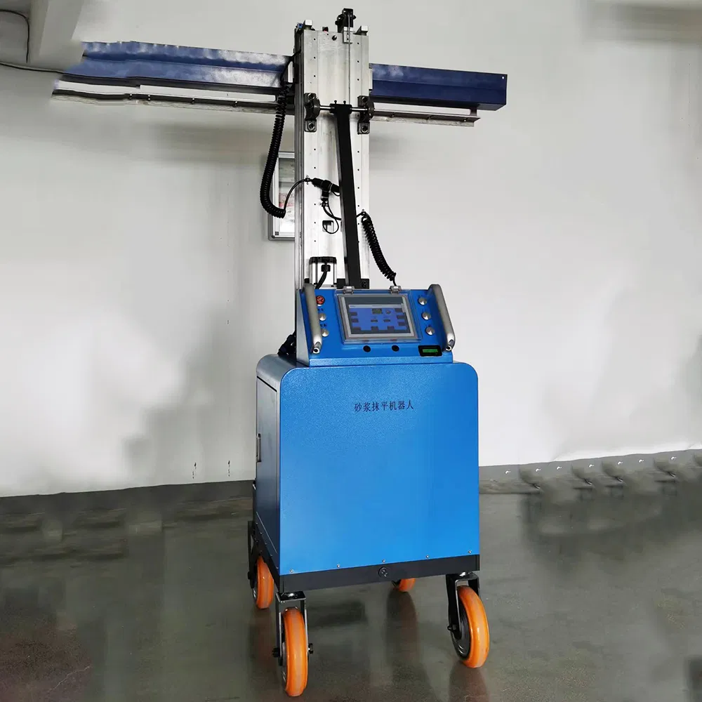 Indoor Collapsible Plastering Machine Automatic Mortar Sprayer Construction Cement Mortar Wall Spray Plastering Machine Automatic Diesel Mortar Spraying Machine